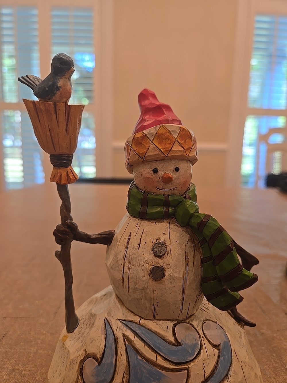 Jim Shore Folklore Collection "Snowman with Broom" Figurine ORIGINAL BOX - Picture 7 of 10